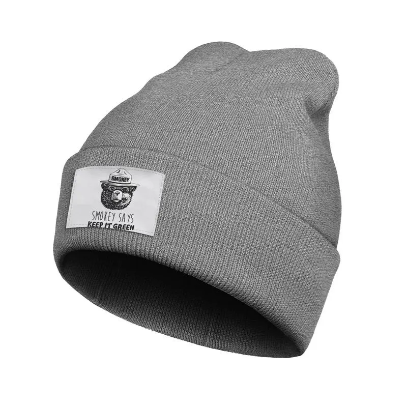 Fashion Smokey Bear print logo Winter Ski Beanie Hats Vintage smokey bear wildfire autocollant decal247n