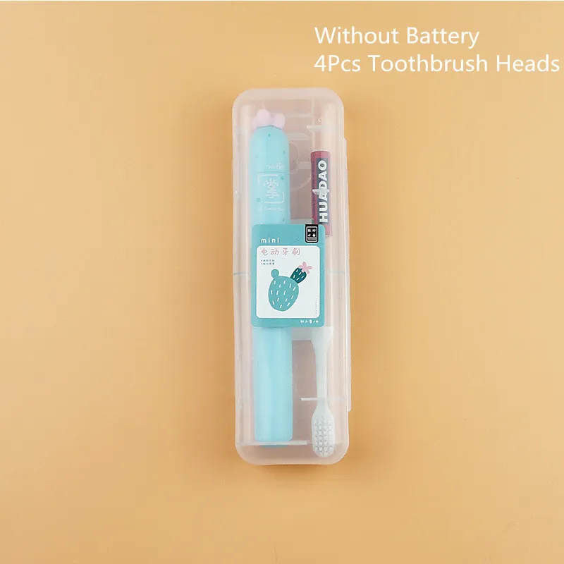 SarmocareSarmocare Elektrische Zahnbürste h mit 4 Stück Bürstenköpfen, batteriebetrieben, Mundhygiene, keine wiederaufladbare Zahnbürste für Kinder