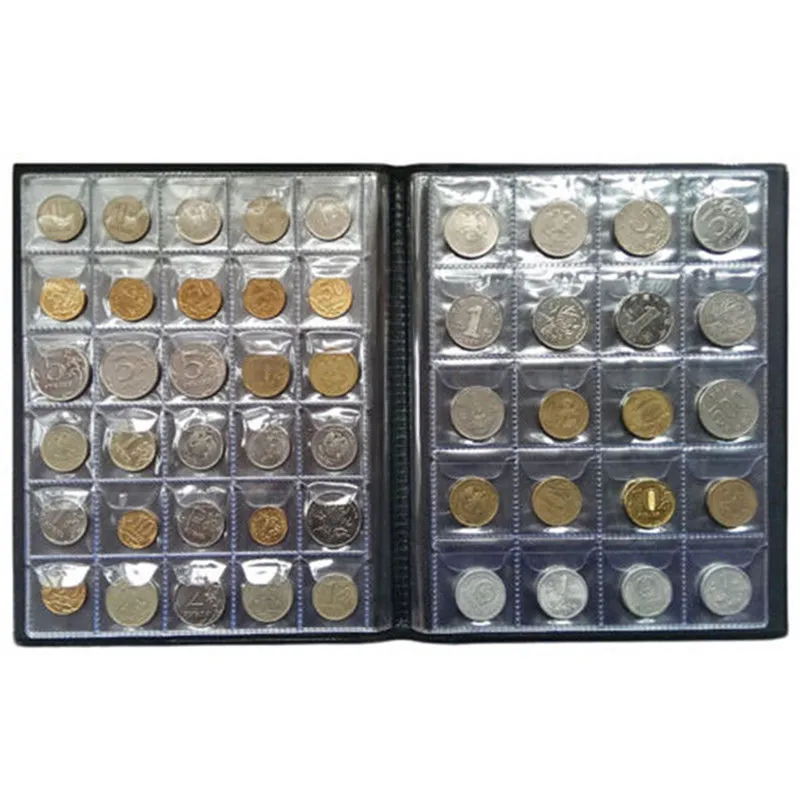 250 штук монетов для хранения книги памяти, коллекция монет, коллекция, коллекция коллекции, томальная папка содержит многоцветная пустая монета C099602046
