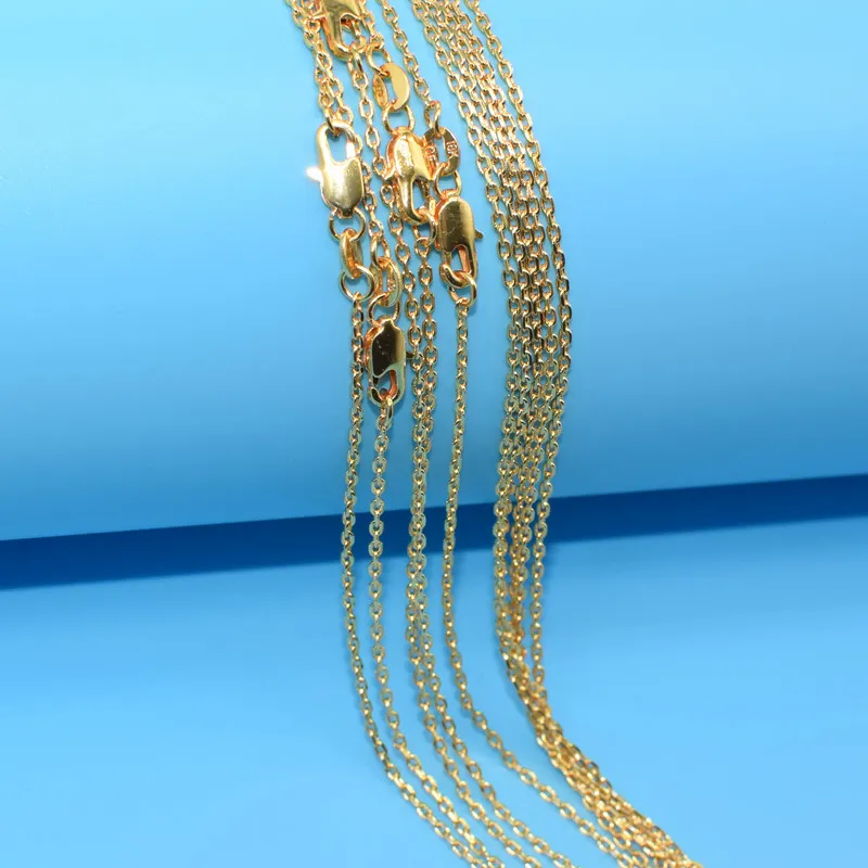 1 peça colar cheio de ouro joias da moda corrente de singapura link 2mm colar 16-30 polegadas pingente chain284v