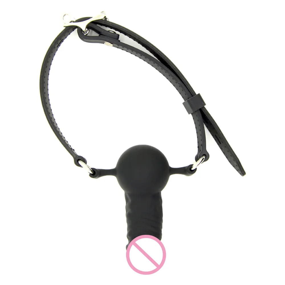 BDSM Bondage Fetish Sex Slave Cosplay Flirting Harness Dildo Bocal com pênis Gag Toys sexuais adultos para mulheres homens casal jogo adulto y7723708