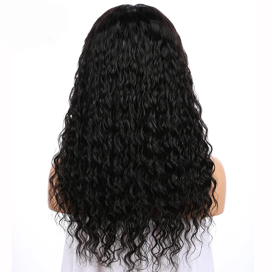 Djup del 150 Curly Human Hair Wig 136 Spets Front Human Hair Wigs Pre Plucked Wet and Wavy Bob Wig Peruvian Remy Hair7696750