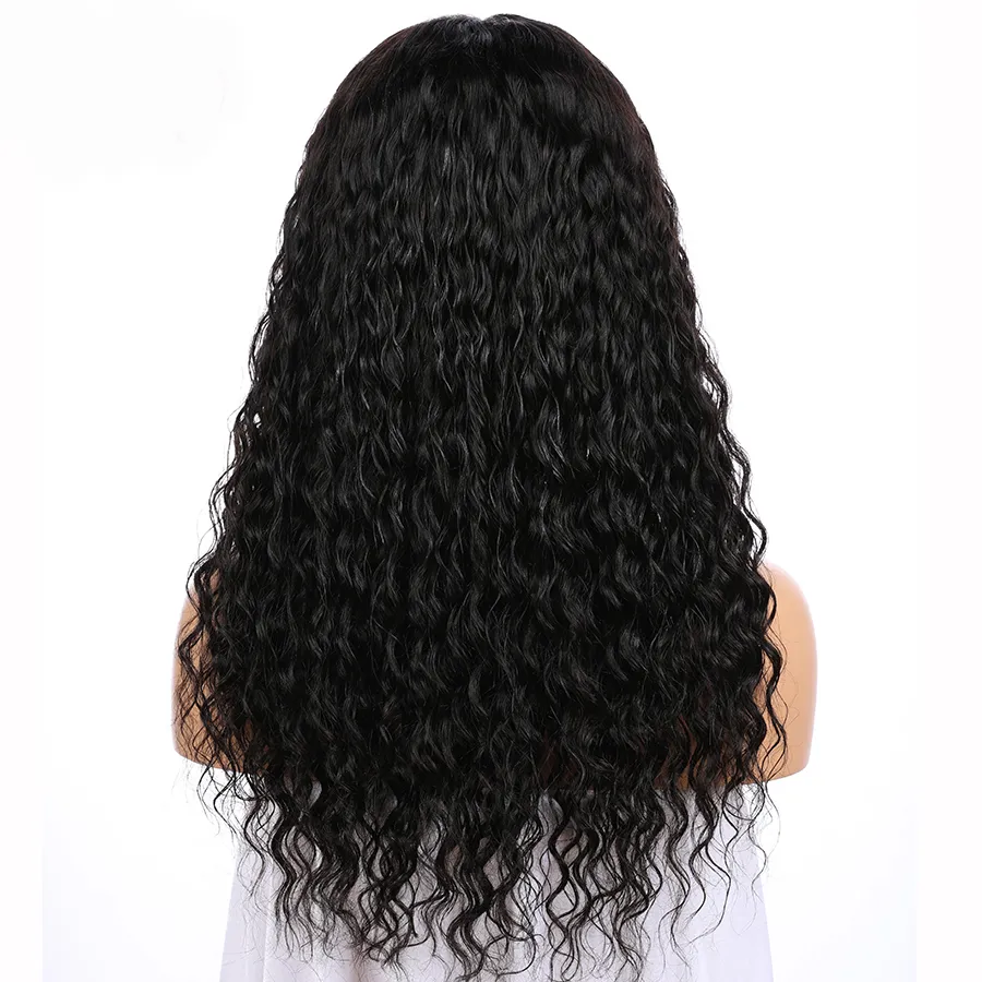 Djup del 150 Curly Human Hair Wig 136 Spets Front Human Hair Wigs Pre Plucked Wet and Wavy Bob Wig Peruvian Remy Hair2939818