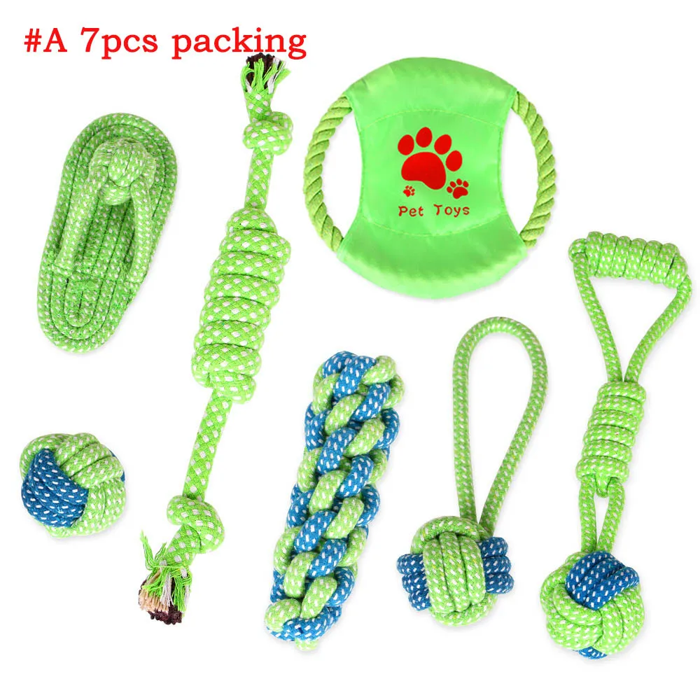 Animaux de compagnie chien coton à mâcher noeud jouets coloré Durable tressé os corde combinaison costume drôle cat348W