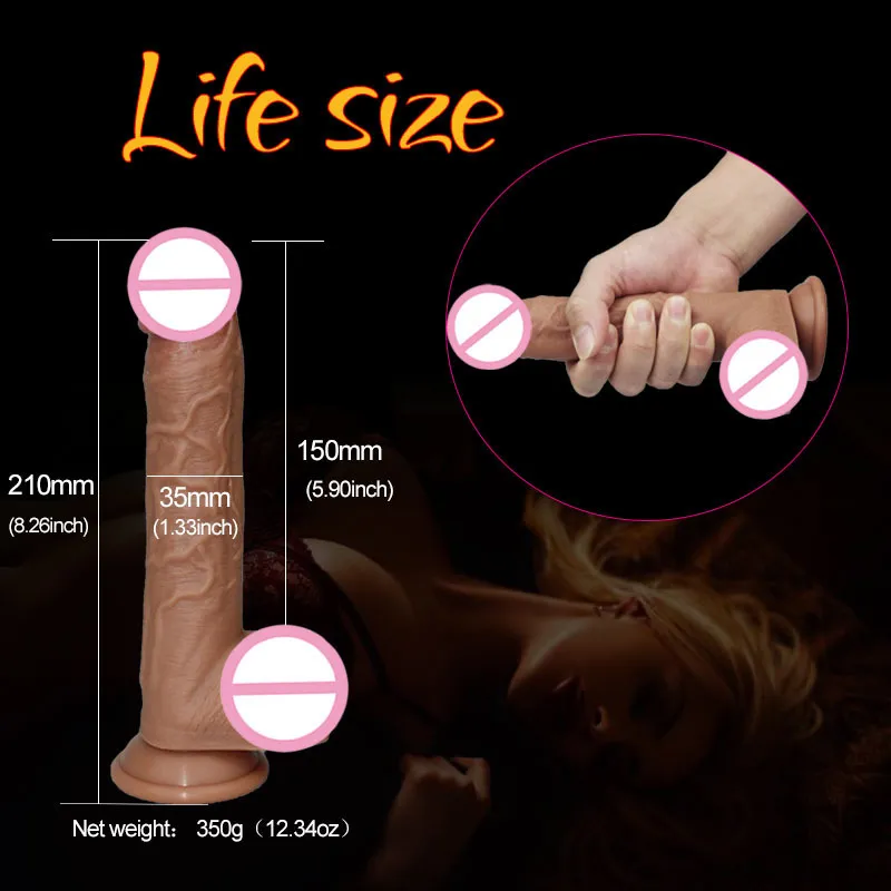 Vibrateur de gode énorme réaliste avec tas de big pénis artificiel pour femmes adultes masseur de masturbateur femelle douce T2008198779127
