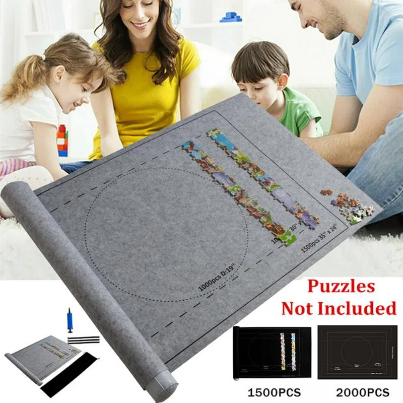 Professional Puzzle Roll Mat Blanket Felt Mat up to 1500 2000 Accessories Puzzle Portable Travel Storage Bag1225H
