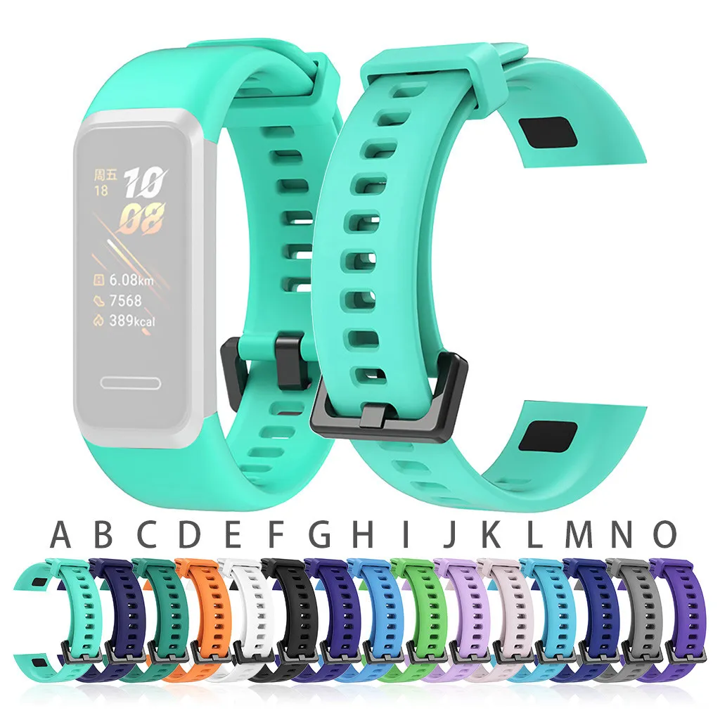 Bracelet de montre de sport en Silicone souple, bracelet de remplacement pour montre intelligente Huawei 4, bracelet Anti-arrêt