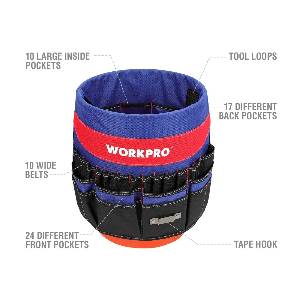 WORKPRO 5 Gallon Bucket Tool Organizer Bucket Boss Tool Bag Tools