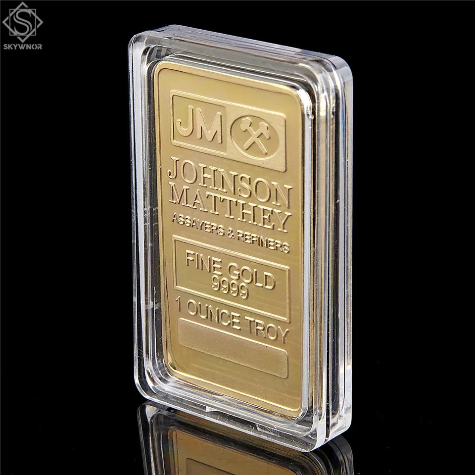 Reino Unido Londres Replica Fine Gold 999 1 onza Troy Johnson Matthey Assayer Assayer Refiners Barcoin Collectible8817553