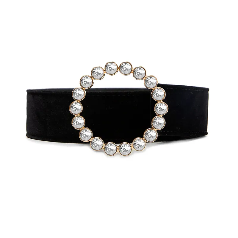 glitter rhinestone strass belt luxury designer black big wide belts for women waist dress girls female chastity ceinture fashion Y6099206