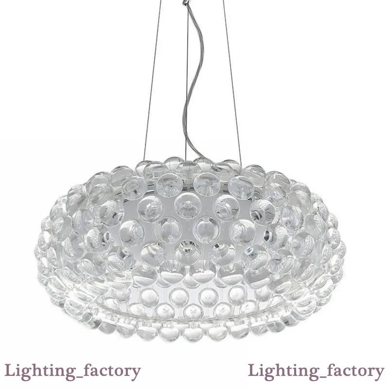 D35 50 65 cm Suspensão Moderna Foscarini Caboche Acrílico Lâmpada Pingente Luz Suor Ion Acrílico Bola Pingente Luz Rústica Moderna Ligh2682