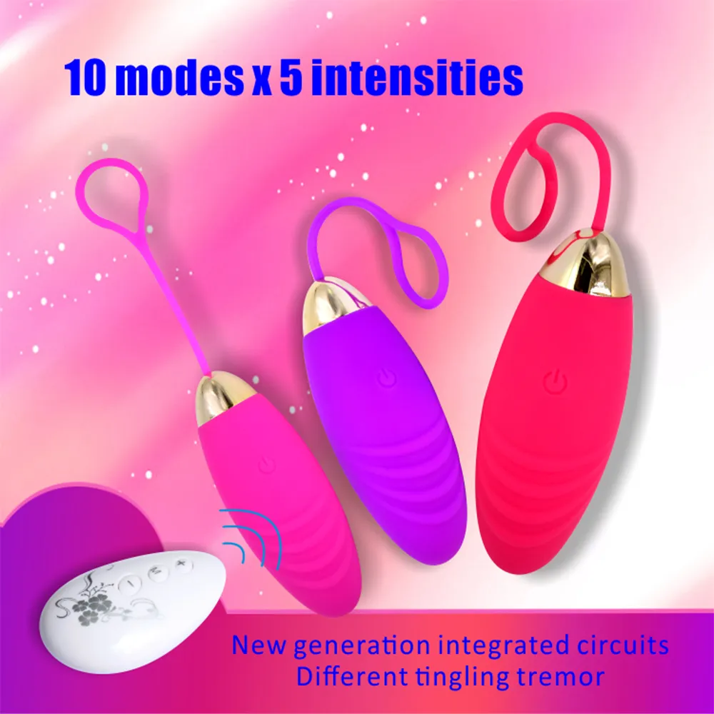 10 speed Silicone Jump Egg Vibrators for Women Wireless Remote Control vibrators USB Rechargeable Massage Ball Adult Sex Toys T200824