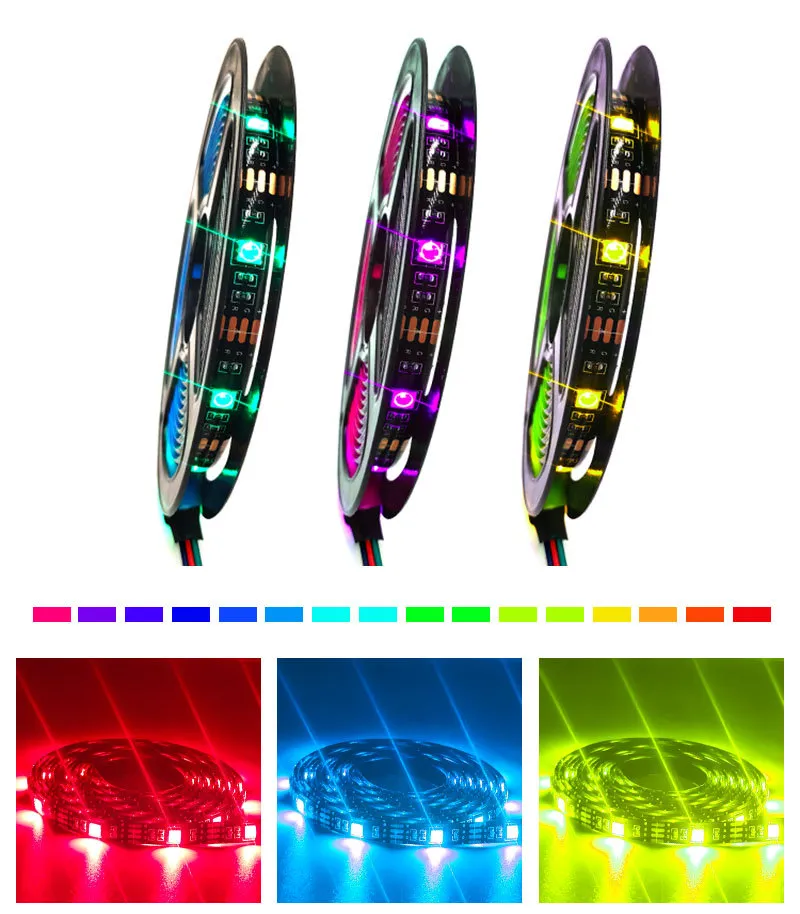 RGB 5050 Afstandsbediening USB LED Strip Licht DC5V 5M/4M Waterdichte Flexibele Verlichting Lamp Verwisselbare TV achtergrond Verlichting Tuin Decoratie