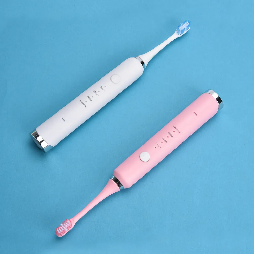 Kraftfull ultraljudssonisk elektrisk tandborste USB-uppladdningsbar tandborste Vuxen Elektronisk tvättbara vitare tänder borstfolk