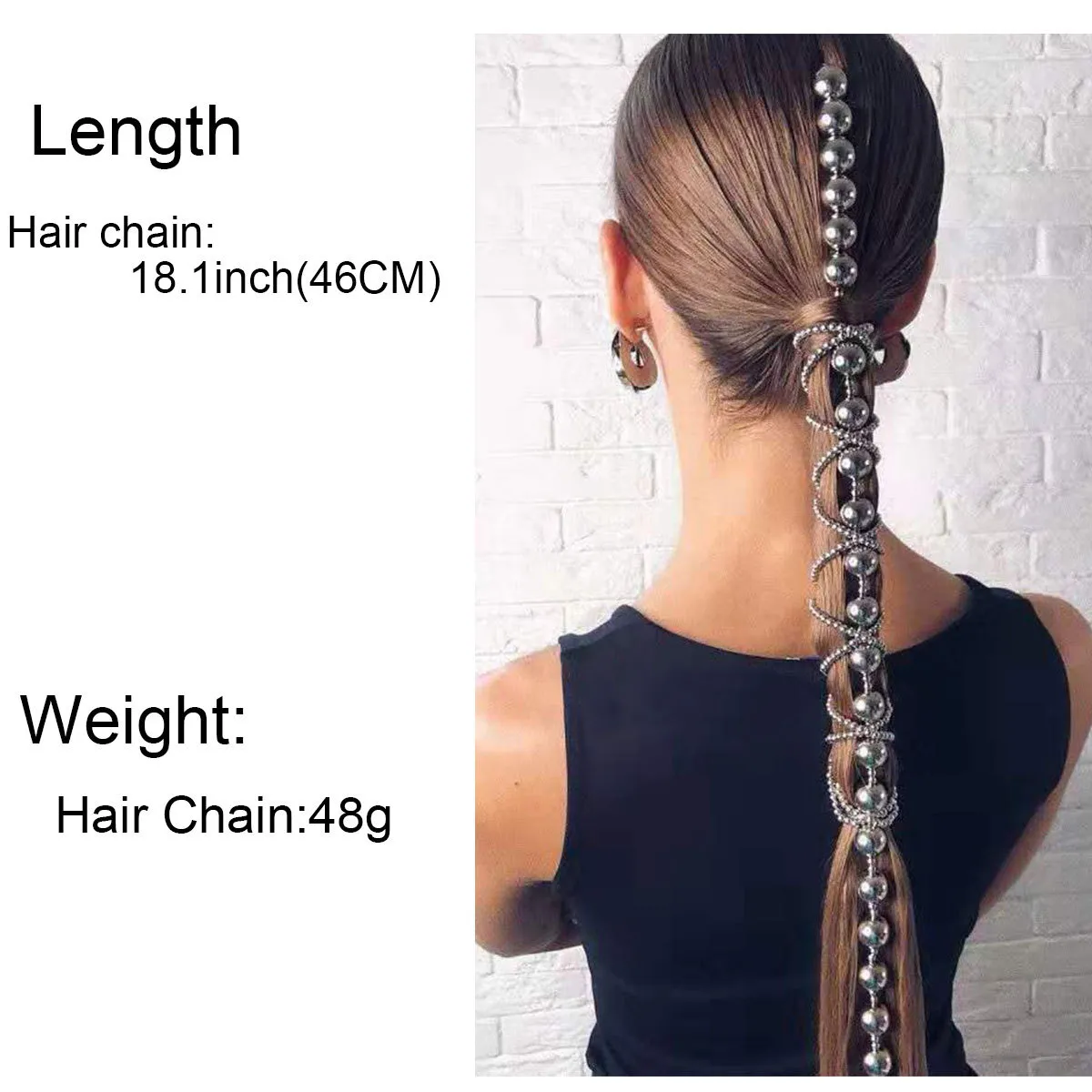 Fashion Bohemian Hair Accessoires pour femmes Pins Bandeau argenté Couleur argentée Round Bridal Wedding Hair Chain Bijoux Headwear3251071