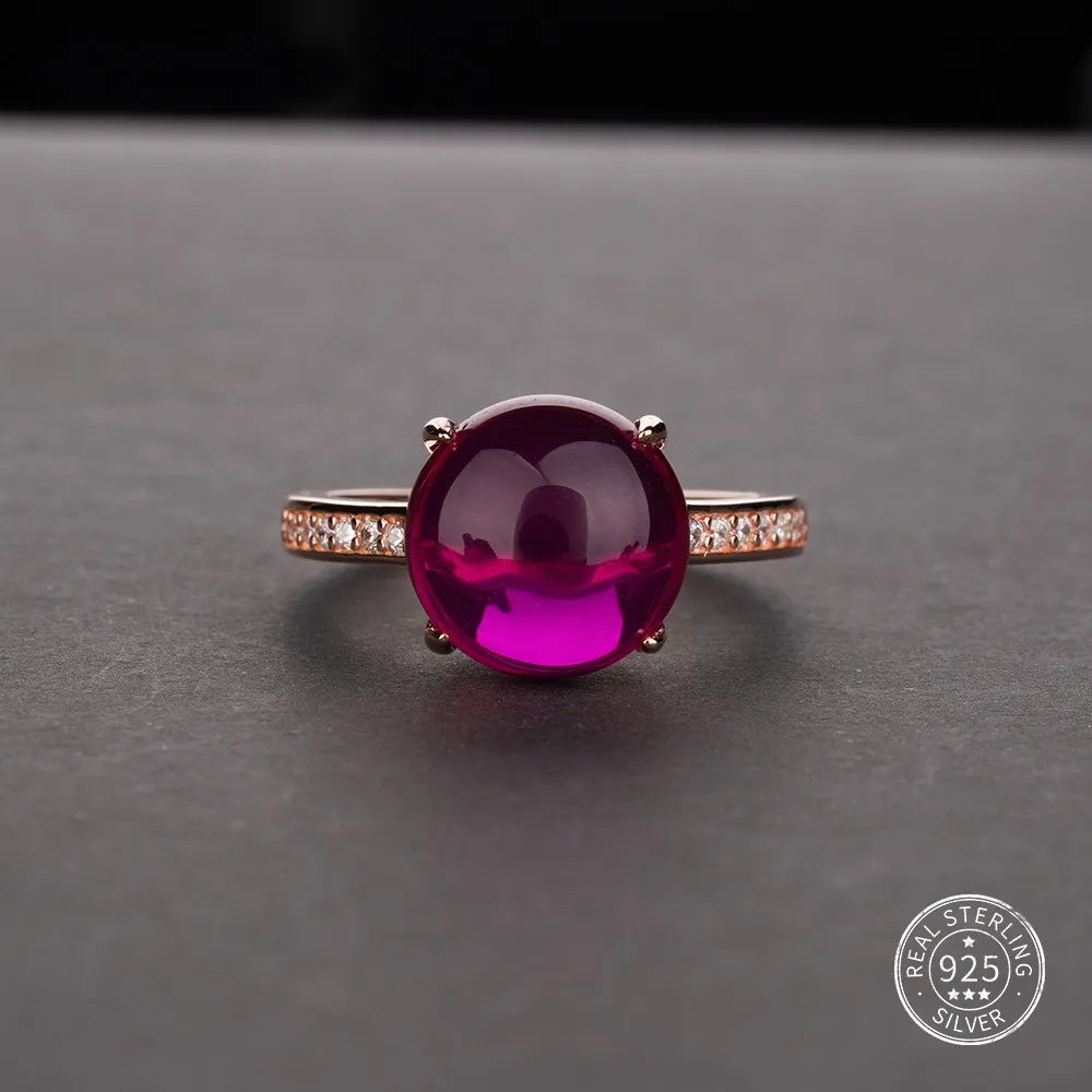 Кольцо из розового золота с натуральным цитрином для женщин из стерлингового серебра 925 пробы, кольцо с желтым цитрином, свадебное, обручальное, размер 5129442871