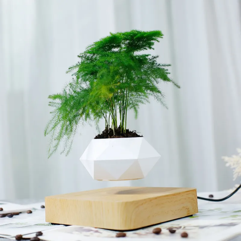 Gota levitante aire bonsai maceta rotación flor plantadores suspensión magnética flotante ted planta hogar Y200723198p