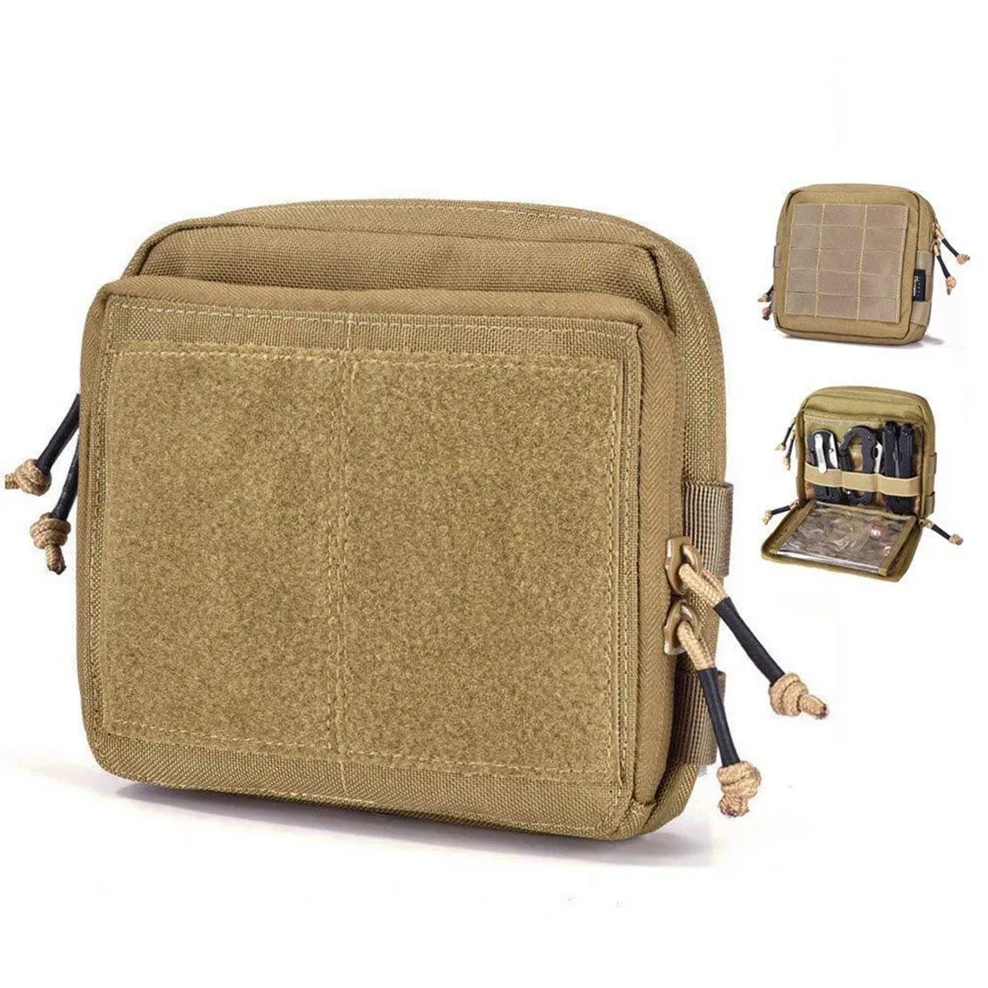 Tactical Gear Utility Map Admin Pouch EDC Tool Molle Bag Organizer sistema Molle - Tan CX200822300s