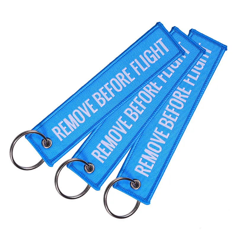 Remove Before Flight Embroidery Key Ring Key Finder For Cars Aviation Key Chain Small Business Gift9658409