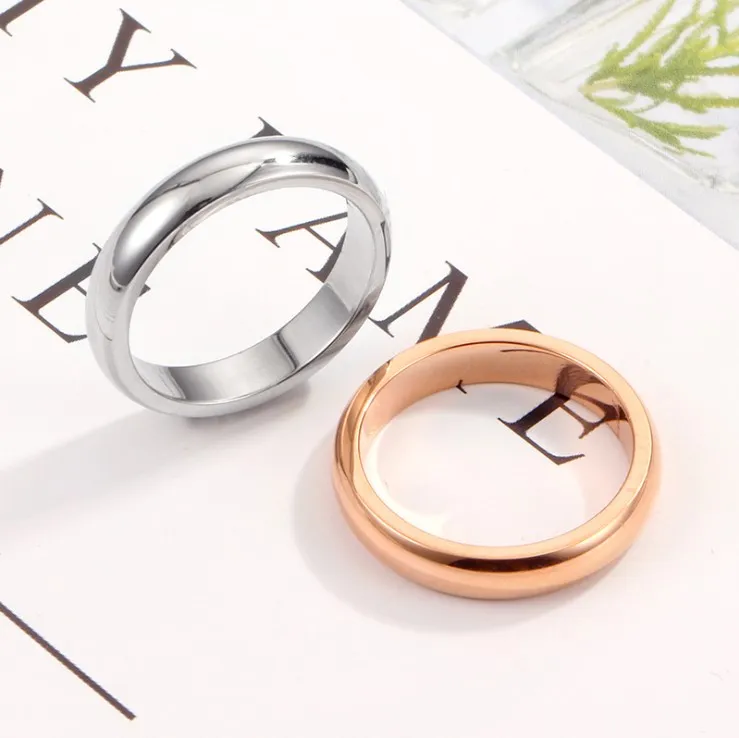 Jóias de casamento grava personalizada Designs simples de ouro 316l aço inoxidável em branco Plain Wedding Ring3969837
