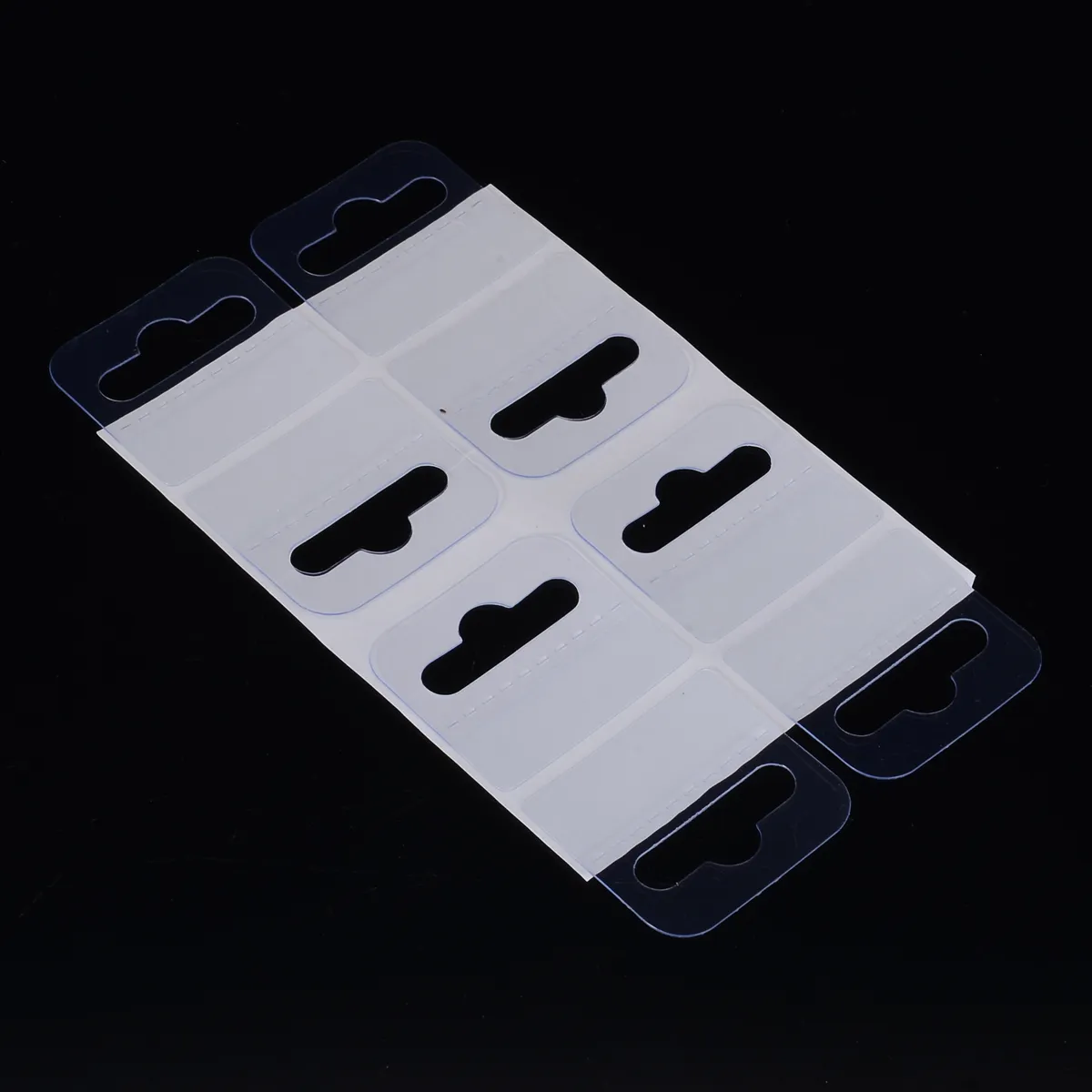 200pcs/set 4.5*4cm PVC Slot Hole Adhesive Hang Tabs Tags Hook For Store Retail Display