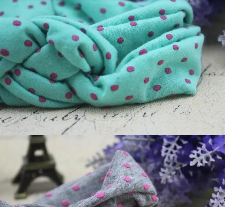 Baby Kids Knot Headbands Braided Headwrap Polka Dot Cross Knot Baby Turban Tie Knot Head wrap Children's Hair Accessories