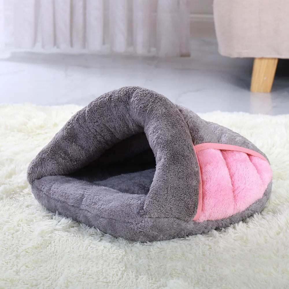 Warm Cat Bed Pet Puppy House Winter Dog Cushion Mat Indoor Basket Cave Kennel Nest s Products For Pets Cama de Gato Y200330