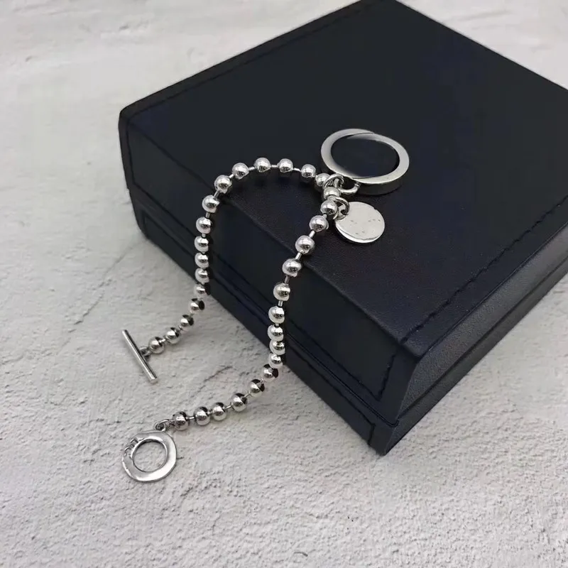 Bracciale in argento sterling 925 Collana con set di gioielli di nuova personalità semplice Set di collane con ciondoli in argento di alta qualità