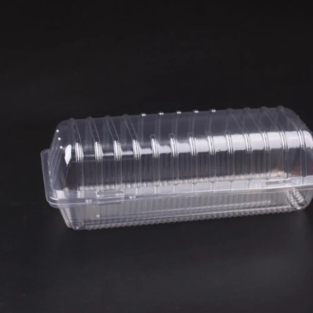 boîtes à gâteaux en plastique transparent et emballage transparent jetable sushi à emporter boîte rectangle fruit pain emballage boulangerie240b