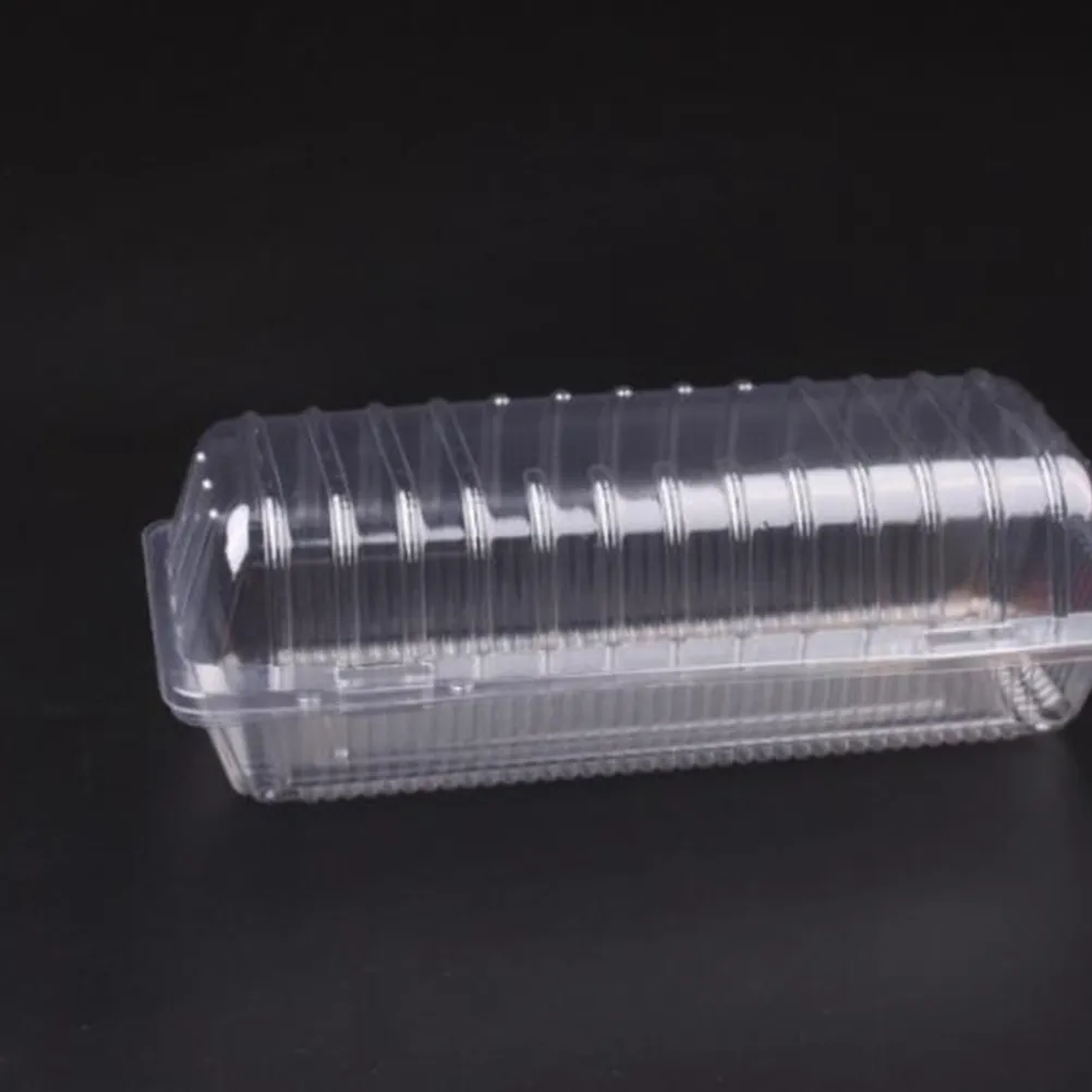 boîtes à gâteaux en plastique transparent et emballage transparent jetable sushi à emporter boîte rectangle fruit pain emballage boulangerie253C