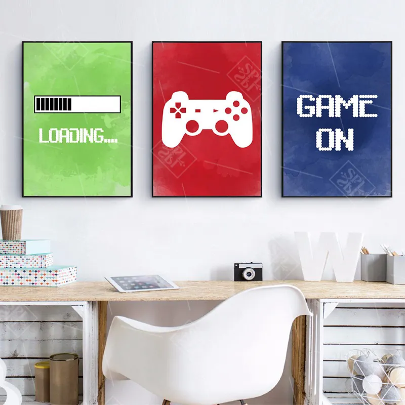 Video-Game-Wall-Art-Canvas-Posters-Prints-Gaming-Room-Decor-Video-Game-Party-Art-Painting-Pictures