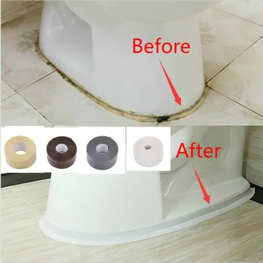 32mx38 mm lavandino bagno lavello da bagno vasca di sigillatura nastro bianco PVC adesivi da parete autoaffermati cucina77703425