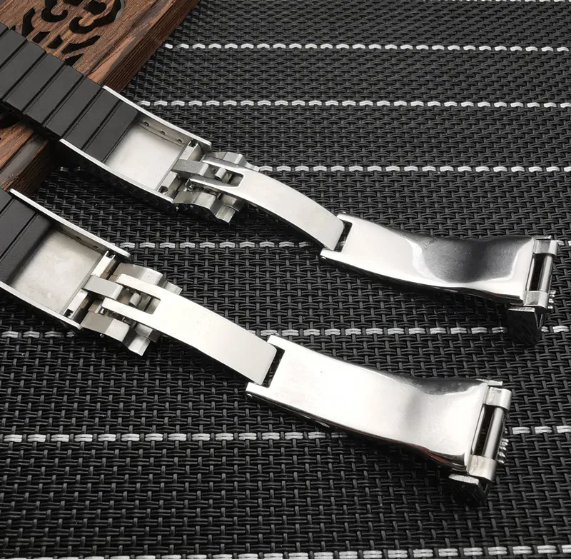 Cinturino in gomma siliconica naturale 20mm Cinturino nero cinturino GMT OYSTERFLEX Bracciale283r