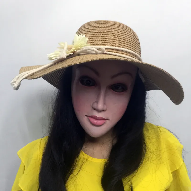 Realistic Female mask Disguise Self halloween latex realista maske Crossdresser Doll Mask Lady Skin Mask Y2001033285273