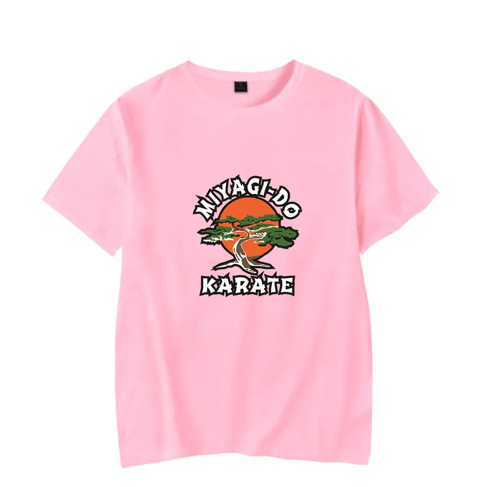 Мужская футболка Cobra Kai, винтажная хлопковая футболка с коротким рукавом, детская футболка для каратэ, топы с круглым вырезом, одежда больших размеров для мужчин8805367