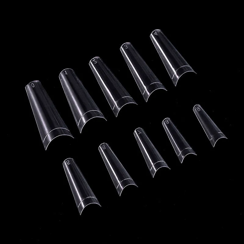 No bad smell pcsBag Sizes Ballerina False Nail Tips Coffin Fake Nails French Half Tips Cover Clear Natural Flat Shape False Na6167494