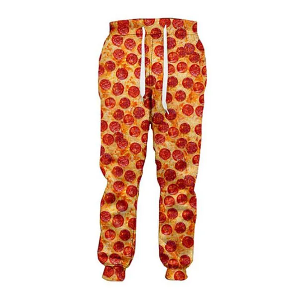 Liberar novos homens / mulheres Pizza engraçado 3D Imprimir Moda Tracksuits Calças + Zipper Hoodie Casual Sportswear L010