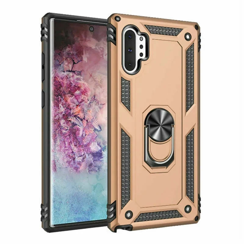 Case d'armure pour Samsung Galaxy Note 10 Plus S8 S9 S10 Lite S20 Ultra A51 A71 A81 A91 A10 S A20 E A30 A50 A50 A70 DIGNING RING Téléphone Couverture de téléphone