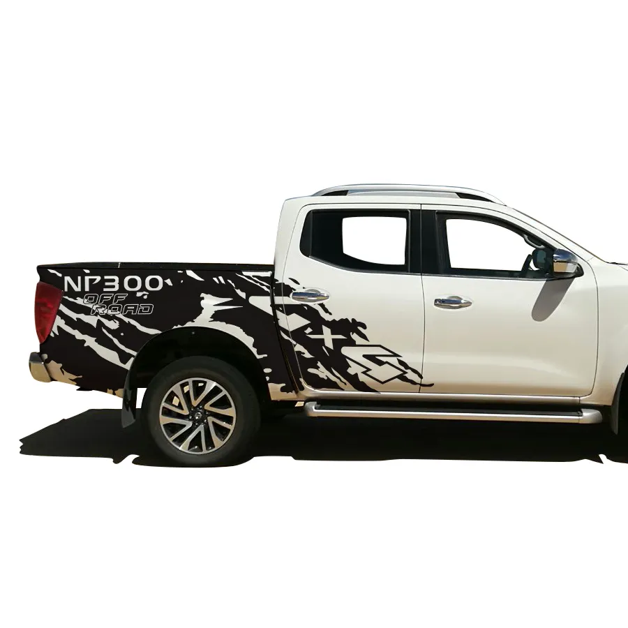 Fit Für NAVARA NP300 2014-2019 Auto Aufkleber Seite Tür Hinten Stamm Schlamm 4X4 Off Road Grafik Vinyls auto Zubehör Aufkleber Custom