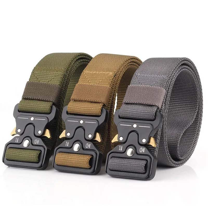 Accessoires tactiques en gros, extérieur 3.8 cm ceinture de taille tactique ceinture d'entraînement réglable en nylon logo personnalisé de haute qualité