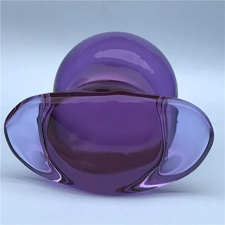 Nowy fioletowy kryształ 50 mm duża wtyczka z pochwy szklarki kulki dilatador anal dildo koralika prostata masaż tyłek buttplug gejowskie zabawki y203343603