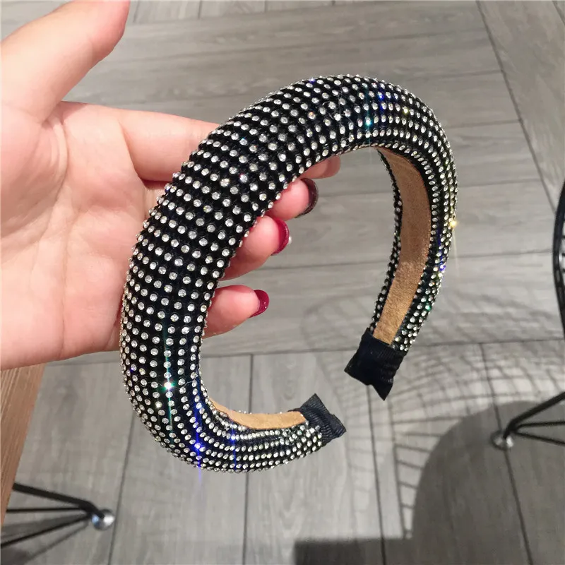 Baroque Rhinestone Headbands Hairband for Women Full Diamond Hair Hoop Hairbands Wedding Jeweled Headband Bridal Hair Jewelry4134094