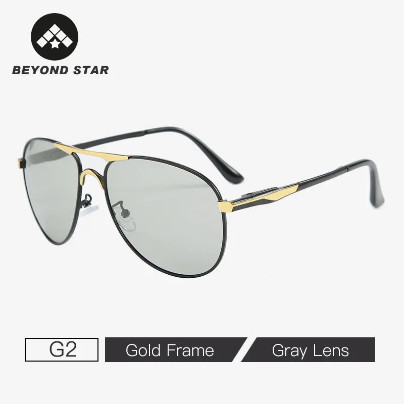 2020 Nya poloriserade fotokromiska solglasögon Män flygglasögon för att köra färgbyte solglasögon Lunette Soleil Homme G8722 267B