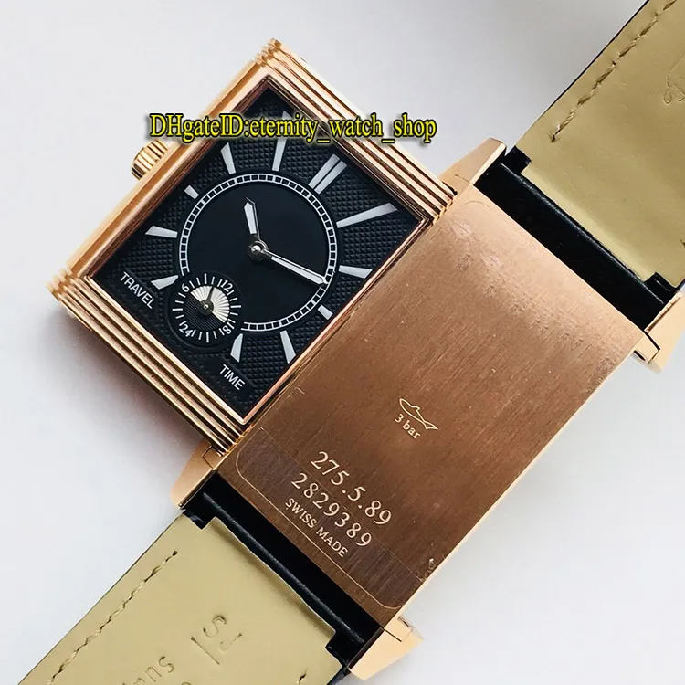 من أعلى النسخ ANF RESTSO الوجه على كلا الجانبين زمنية زمنية 2438522 White Dial Cal 854a 2 ميكانيكية للرجوع اليدوي مراقبة Flip WA187F