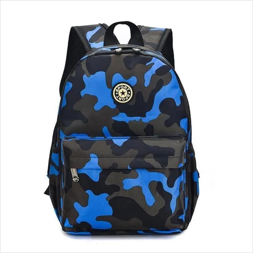 Nouveaux enfants sacs à dos dessin animé camouflage imprimé sacs d'école pour la maternelle filles garçons enfants sacs de voyage sac de pépinière petit big202S