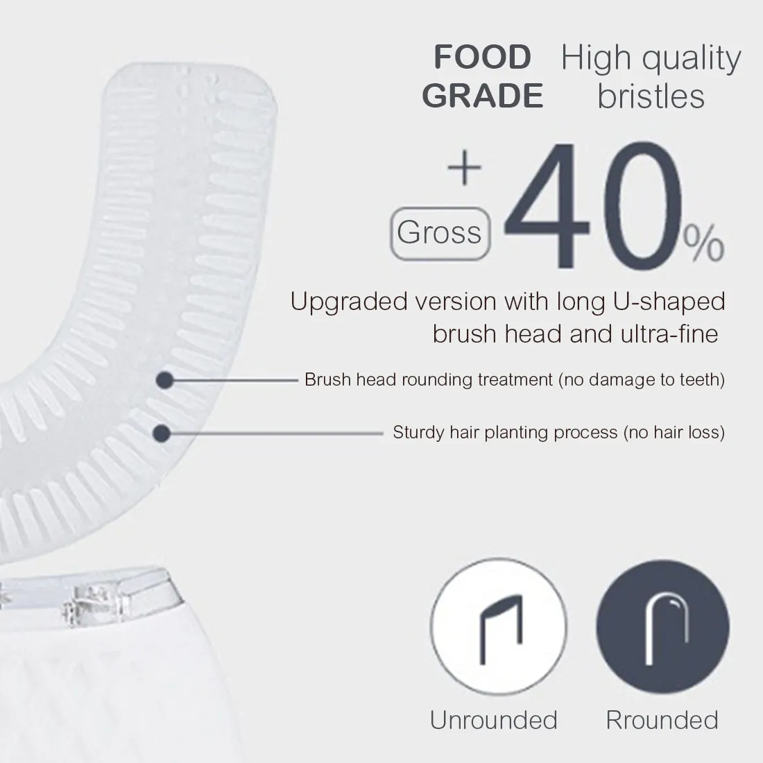 360-Grad-Schall-elektrische Zahnbürste, USB wiederaufladbar, automatische Ultraschall-Zahnbürste, 4 Modi, Zahnfleischmassage, Aufhellung der Zähne