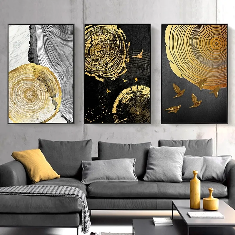 Abstract Tree Rings Poster Nordic Canvas Painting Prints Wall Art Minimalist Pictures and Poster for Living Room Decoration7288289