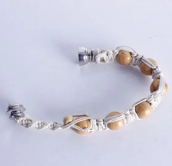 Bracciale Pipa da fumo Bracciale portatile con perline in metallo Tubi da fumo Braccialetti fatti a mano Tubi Pulsera UomoDonna Regali fantastici Nodo Corda B1508539