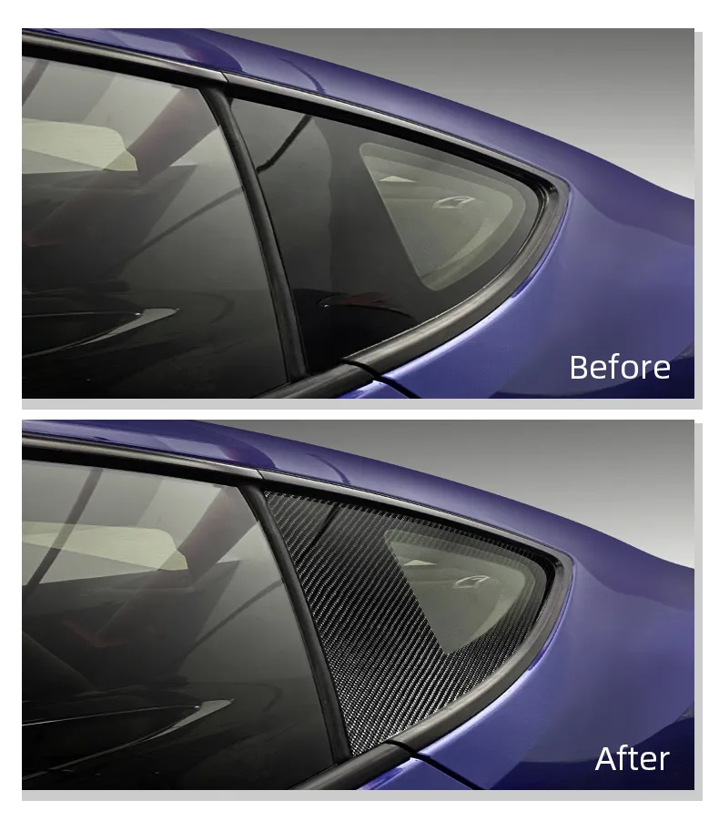 Pegatinas de fibra de carbono para coche, Panel de ventana Triangular trasera, cubiertas decorativas embellecedoras para Subaru BRZ Toyota 86 2013-2020, accesorios para coche