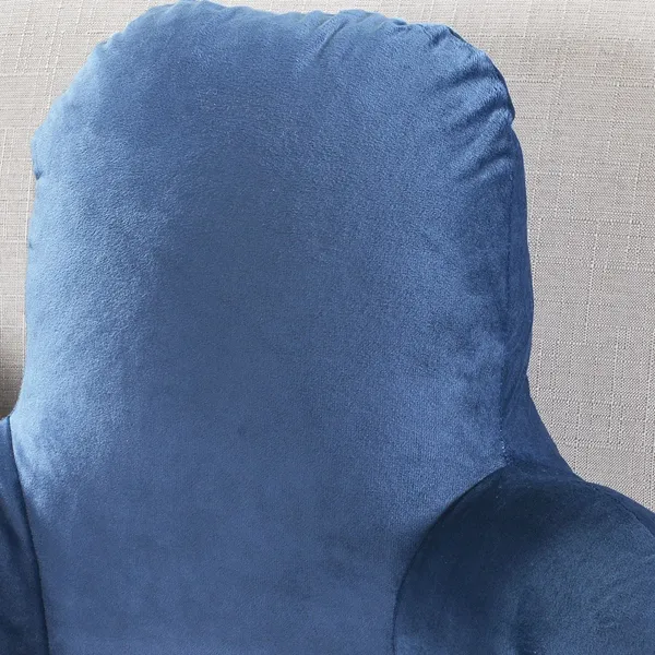 Kissen Hinterbett mit Armlehre Stützbett Lesen Taille Back Stuhl Autositz Sofa Ruhe Taillenkissen tief blau288k